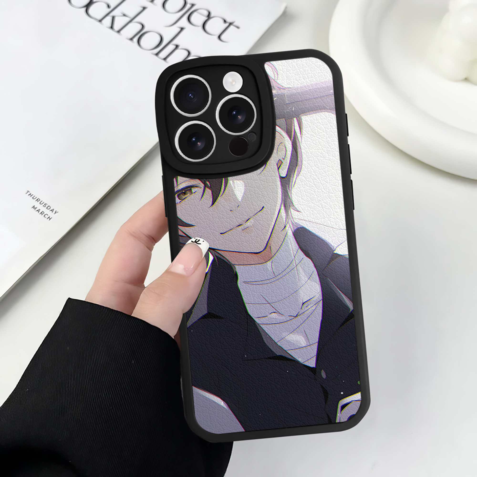 （画像用） 文豪ストレイドッグス Bungo Stray Dogs 【iPhone 16シリーズ対応】シリコンスマホケース（レザー調） 材質：シリコン